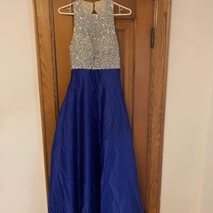Blue Prom dress with sparkle gems